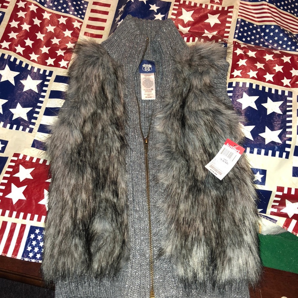 Girls Route 66 fur vest!